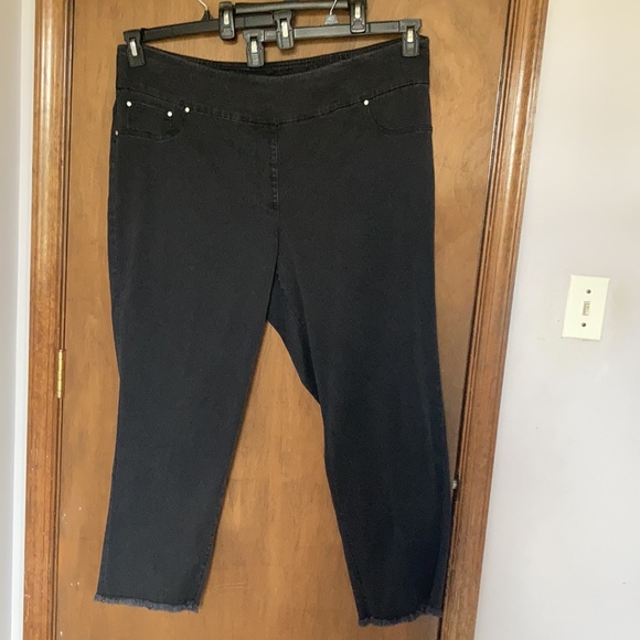 Ruby Rd pull on ankle pant raw hem w tencel & slimming contour waistband 2X - Picture 11 of 17